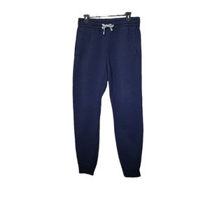 Mens Fleece Dark Blue Joggers Size M